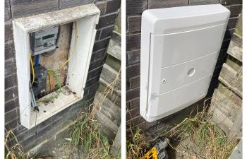 Meter box change in Darlington